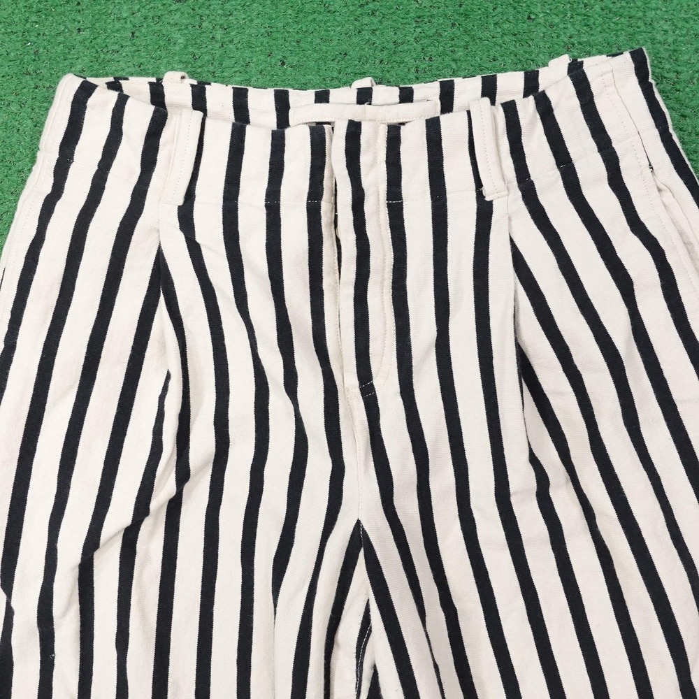 Polo Ralph Lauren Pants Womens 10 White Striped Capri Nautical Pockets 32x23 - Picture 2 of 9